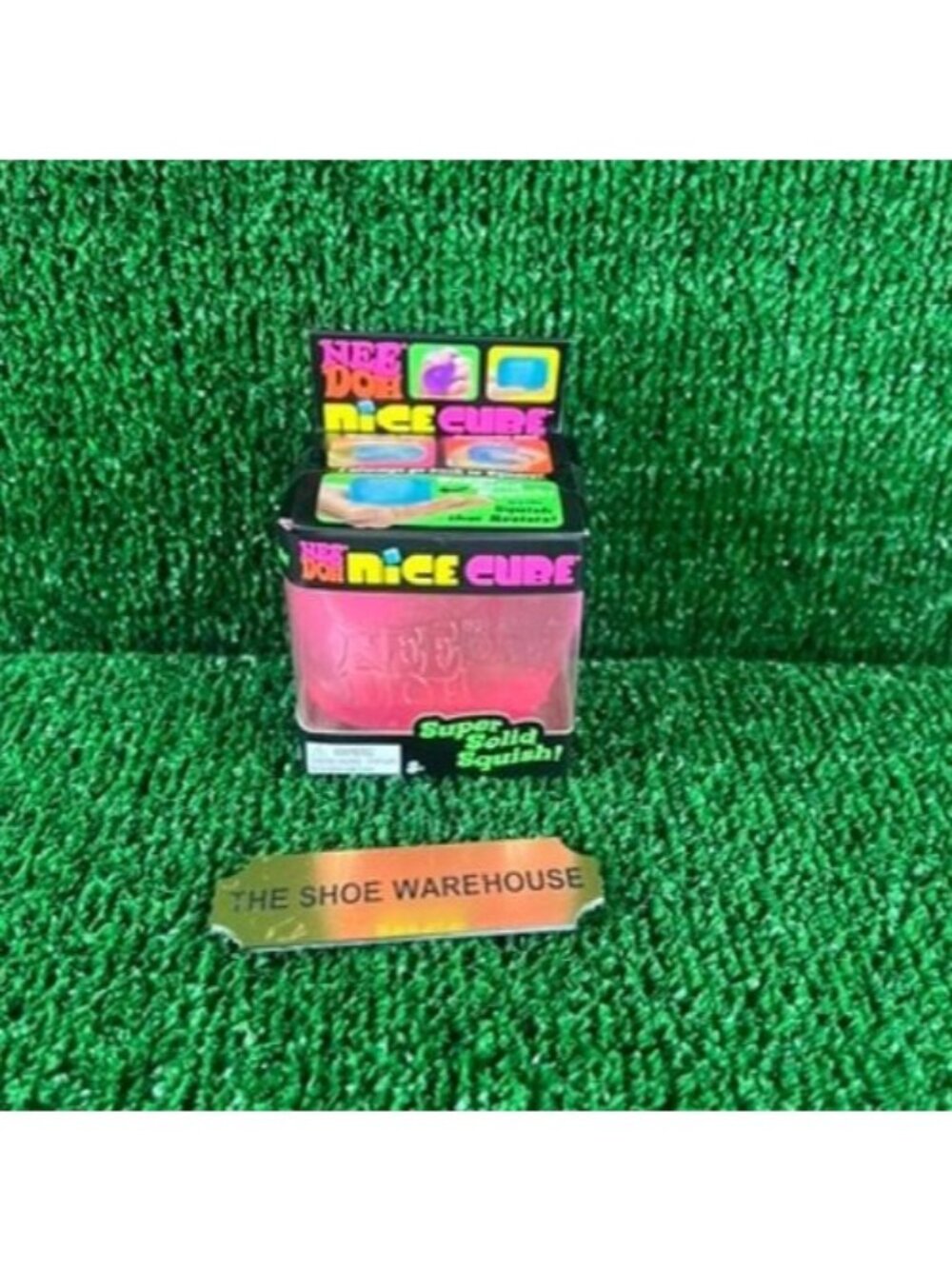 Schylling Nee Doh Nice Cube Super Solid Squish Pink Brand New